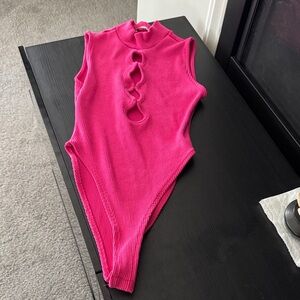 Zara Fuchsia Sleeveless women’s Bodysuit